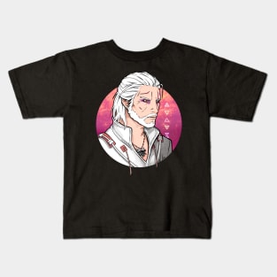 Witcher Geralt - Fiery Lilac Moon Kids T-Shirt